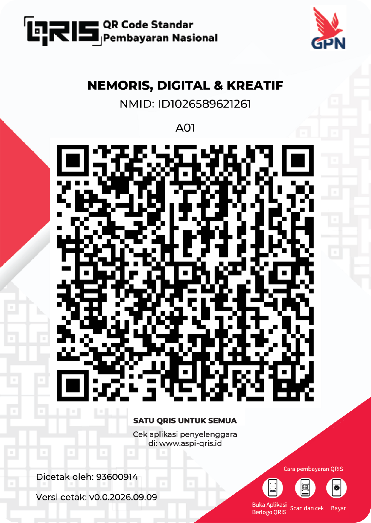 QRIS Nemoris — scan untuk membayar